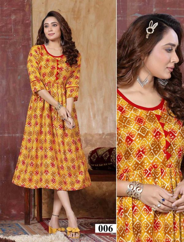 Golden Rashmika Vol 1 Rayon Designer Exclusive Kurti Collection